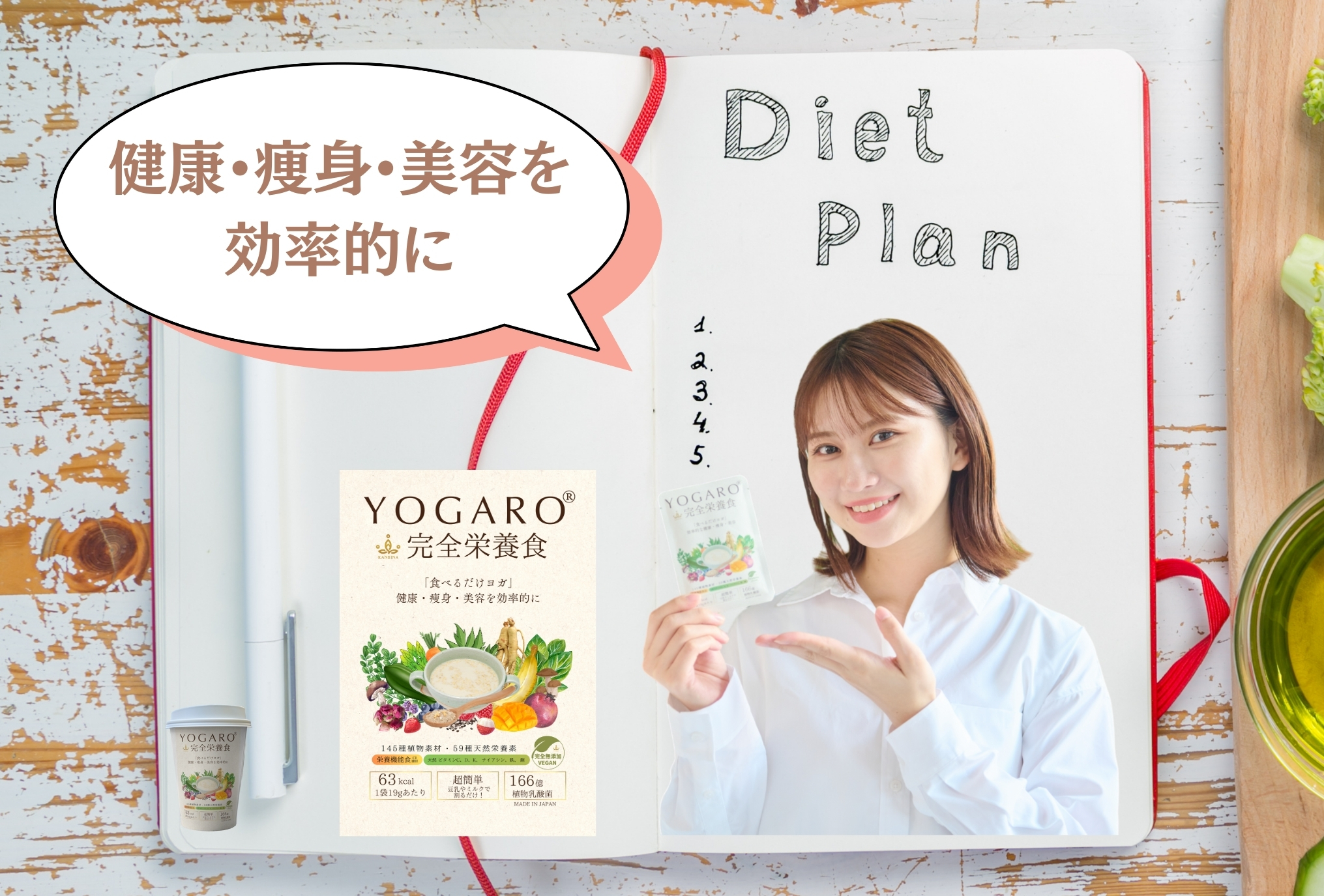 【動画】食べるだけヨガ『YOGARO完全栄養食』でもっと健やかでキレイな未来を！