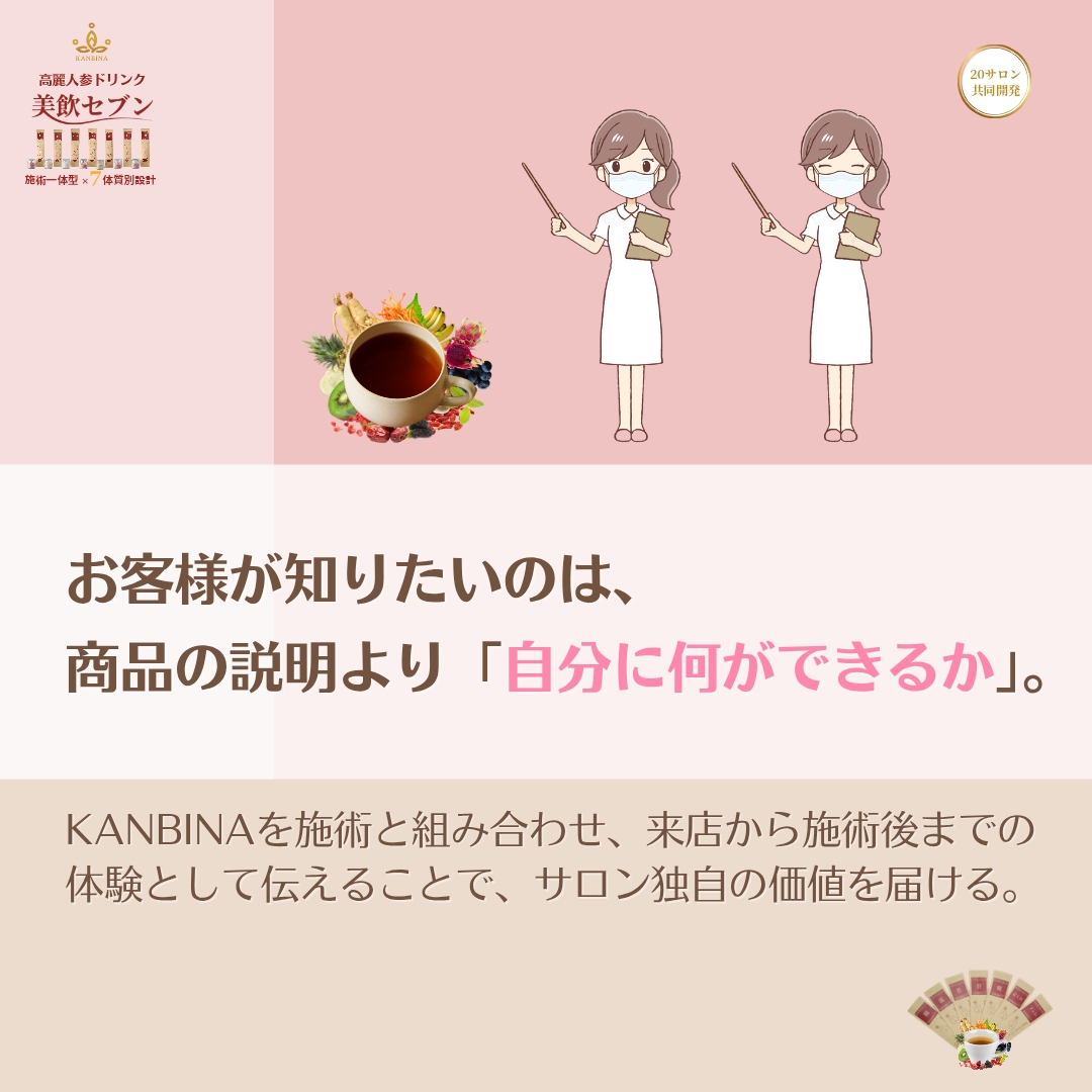 商品説明より、「体験の説明」が上手なサロンへ。