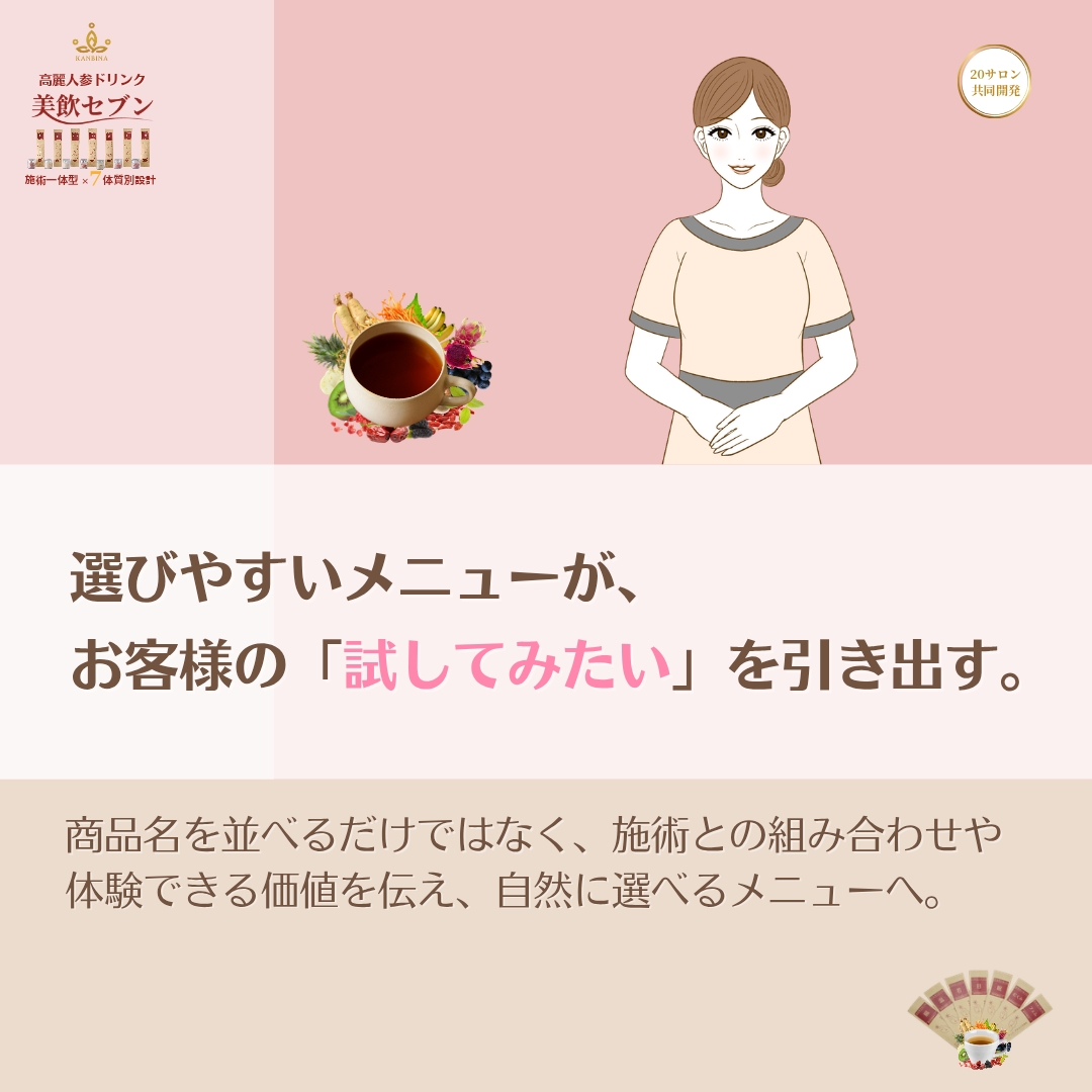 お客様が迷わず選べるメニュー表のつくり方。